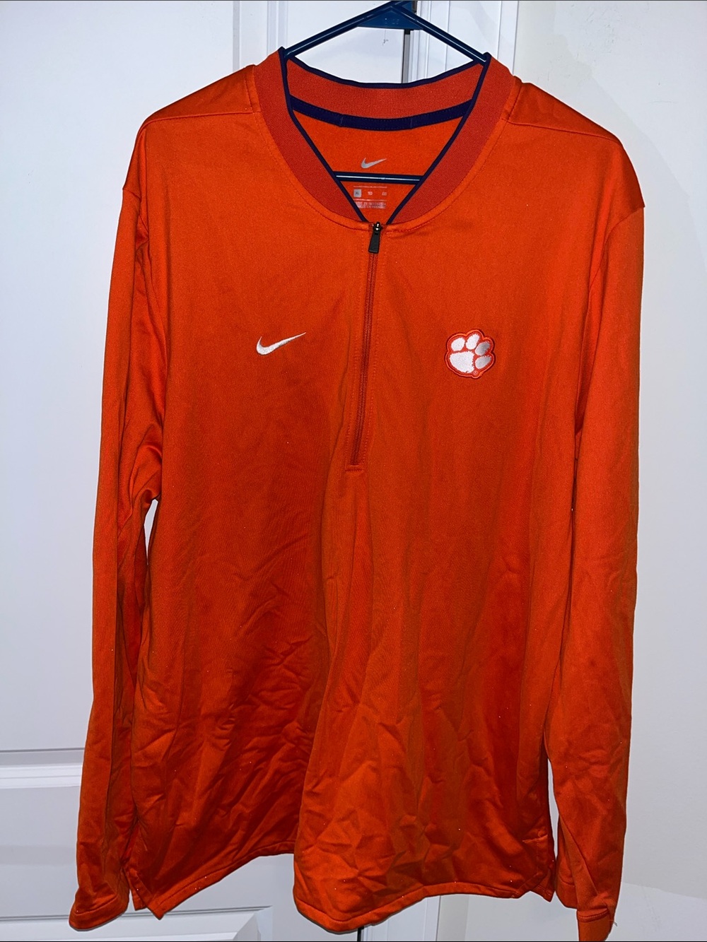 Big Orange Nike Clemson Tigers 1/4 zipper sweatshirt sweater shirt XL men’s